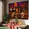 1 piece of 2D flat banner, Halloween pet costume collection, polyester fabric background clothzyc
