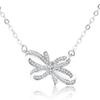 Ожерелье-бабочка Niche Design с микронабором цирконов, подвеска-бантик для женщин