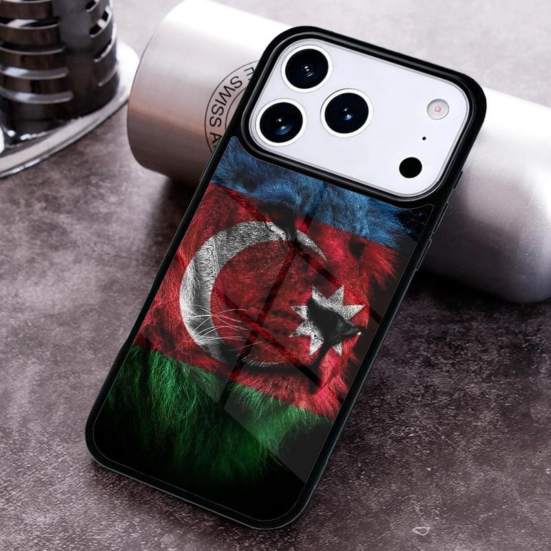 Чехол для телефона с флагом Азербайджана для iPhone 17 16 15 14 13 12 11 Pro Max Plus 17Air Мягкий силиконовый чехол
