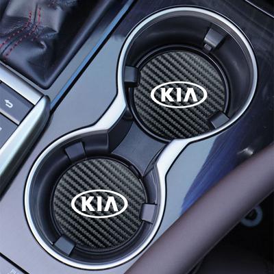 Для Morning Picanto Rio Stonic Sportage Ceed Optima Forte 5 3 4 K7 Автомобильная подставка под стакан/кружку Узор под карбон Нескользящий коврик