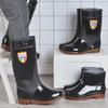 Men's Waterproof Winter Work Boots: Durable, Slip-Resistant, Warm High-Top Rain Boots