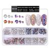 Nail Art Jewelry Set, High Silver Flat Bottom Diamond Ab Water Diamond Shiny Diamond Strip Box 1440 Pcs