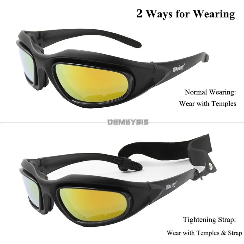 Daisy Polarized Tactical Sunglasses Men Airsoft Hunting Shooting Glasses UV400 Protection Desert Hiking Goggles