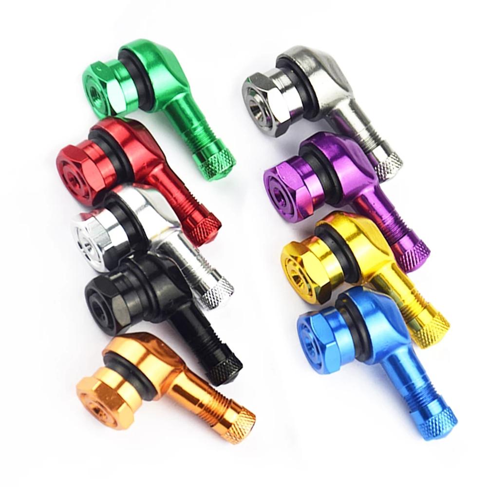 Aluminum Zinc Zinc Alloy Tubeless Valve Valves Stem Cap Motorcycle Valve Stem CNC Motorcycle Rim 90 Degree