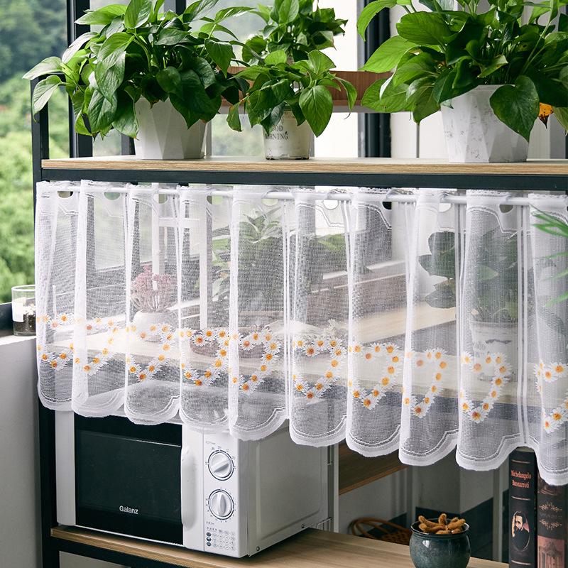 Двухслойная высококачественная вышитая кухонная штора-блэкаут для кафе