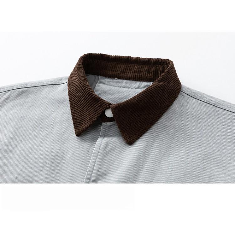 Удобное Универсальное Пальто Минималистичная Хлопковая Куртка Мужская Куртка 2026 Свободная Повседневная Мужская Бейсбольная Одежда Осенняя Одежда Дышащая Рабочая Повседневная Куртка