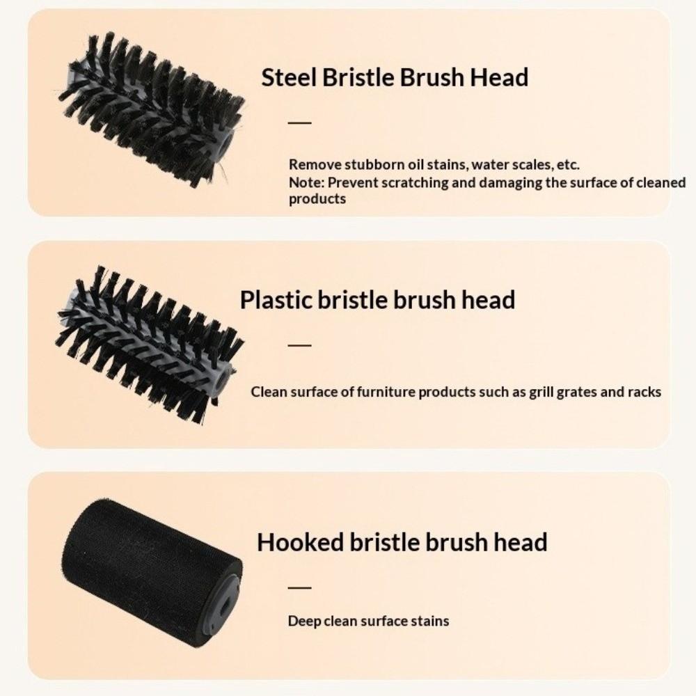 with LED Light Cordless BBQ Grill Brush Rechargeable BBQ Rotating Brush Barbecue
