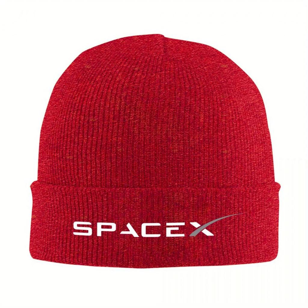 Новая Белая Шапка с Логотипом Spacex Осень Зима Шапки-Бини Уличная Кепка Унисекс Акриловая Вязаная Шапка