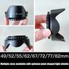 1 dona Nikon Sony Dslr Slr Kamera Lente Himoyachisi Soyabon Kamera Ob'ektiv Qalpog'i 49/52/55/58/62/67/72/77/82Mm