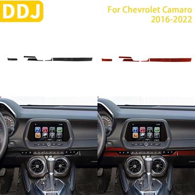 Аксессуары для Chevrolet Camaro 2016 2017 2018 2022, аксессуары для салона автомобиля, наклейка из углеродного волокна на центральной консоли