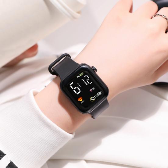 Студенческие цифровые часы с квадратным циферблатом, простота в эксплуатации, сверхдлительный режим ожидания, светодиод, точное время, многофункциональные детские спортивные часы, товары для отдыха на природе