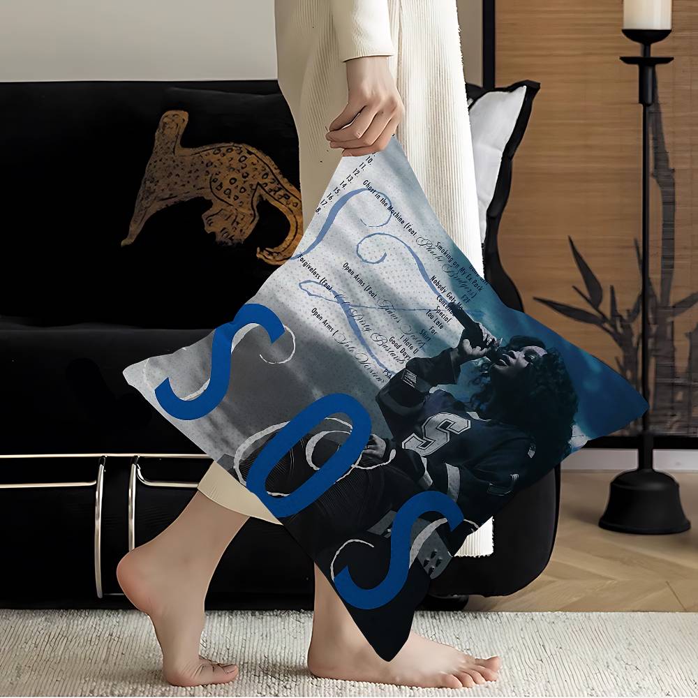 Popular Female Star Pop Singer Sza Cushion Cover Polyester Sofa Cushions Decorative Throw Pillows Home Decoration Pillowcover