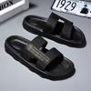 Slippers Men's Outside Wear Summer Trend Fashionable Hundred with Thick Bottom Home Sports Beach A Word Men's Sandals Male