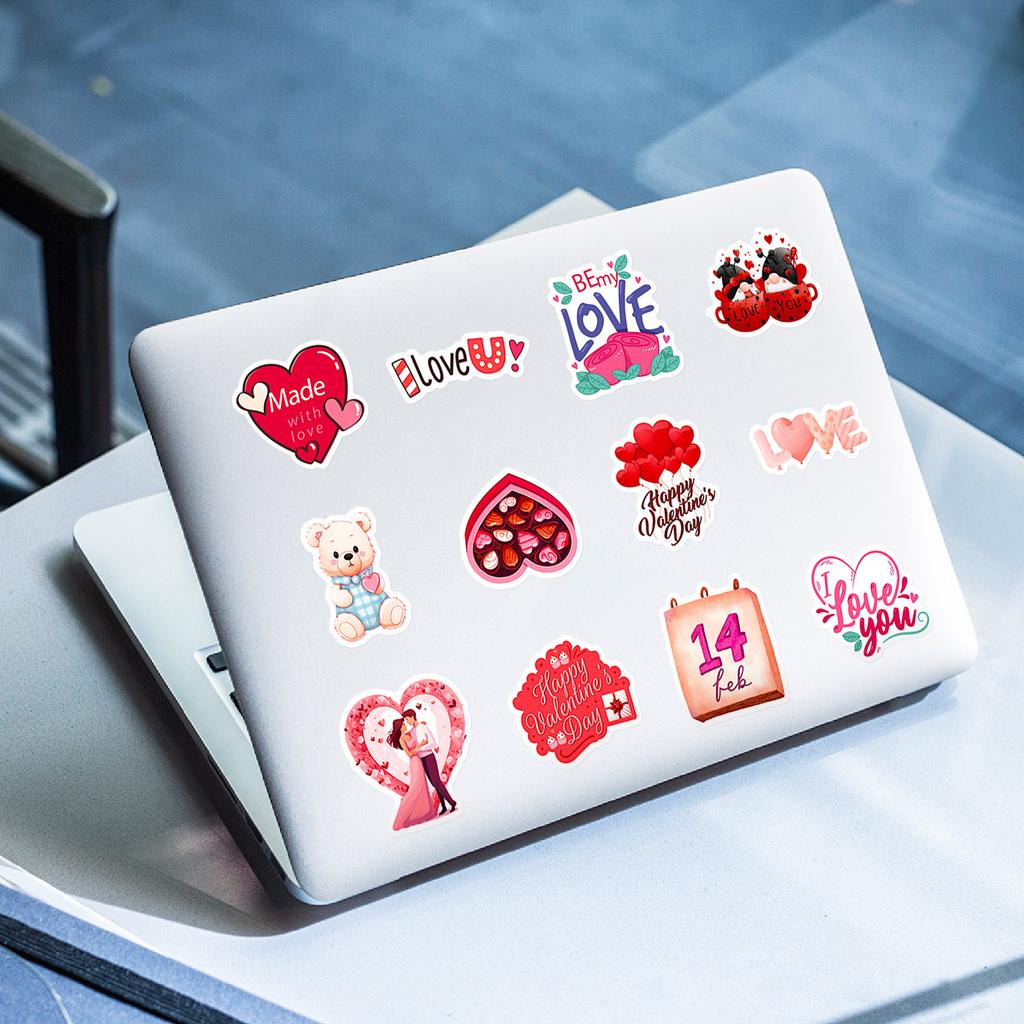 Набор из 50 шт. наклеек на День святого Валентина - Романтические наклейки в виде сердец для блокнота, подарков, DIY-декора