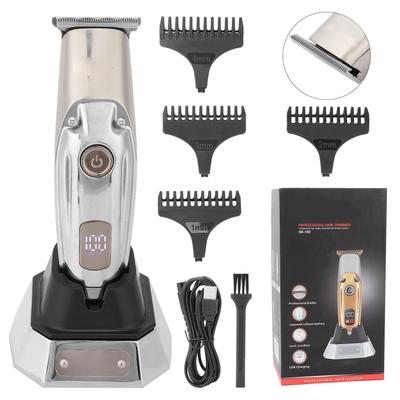 Электрический триммер для волос LCD Professional Hair Clipper Cutting Grooming Kits for MenSilver
