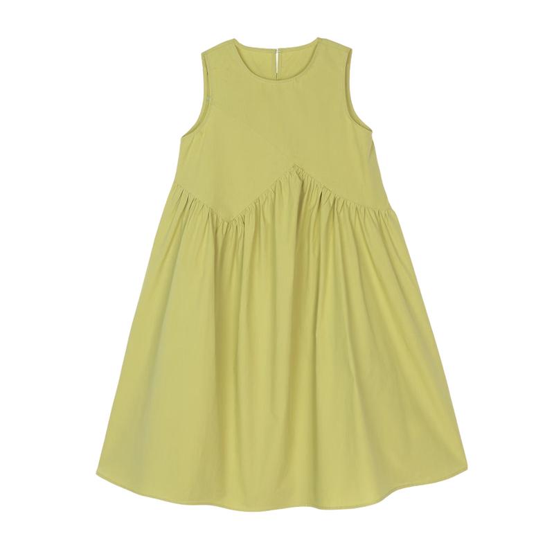 LUSON Girls' Summer Sleeveless A-Line Dress