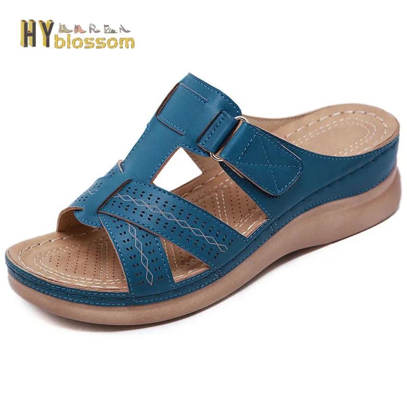 Fashion New Summer Slippers Simple Casual Outdoor Beach Slippers Vintage Open-toed Sandals Flip Flops Sandalen Women Slippers