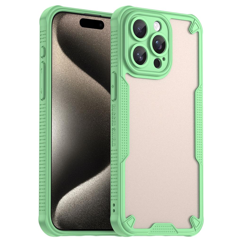 Серия Armor Чехол для iPhone 15 Pro PC+TPU Полупрозрачный Матовый Финиш Защитный Чехол для Телефона