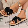 2025 Лето Новые Пляжные Нескользящие Шлепанцы Женские Шлепанцы Элегантные Плоские Сандалии Подошва Однотонная Женская Обувь Слайды Женские