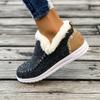 Ladies Shoes 2024 Hot Sale One Kick Women's Boots Winter Round Toe Plush Fleece for Warmth Solid Short Barrel Flat Snow Boots