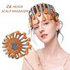 24Massage Heads Orange Scalp Head Massager 360° Rota Red Light Vibrator Octopus Scratcher For Relaxation Stress Migraine