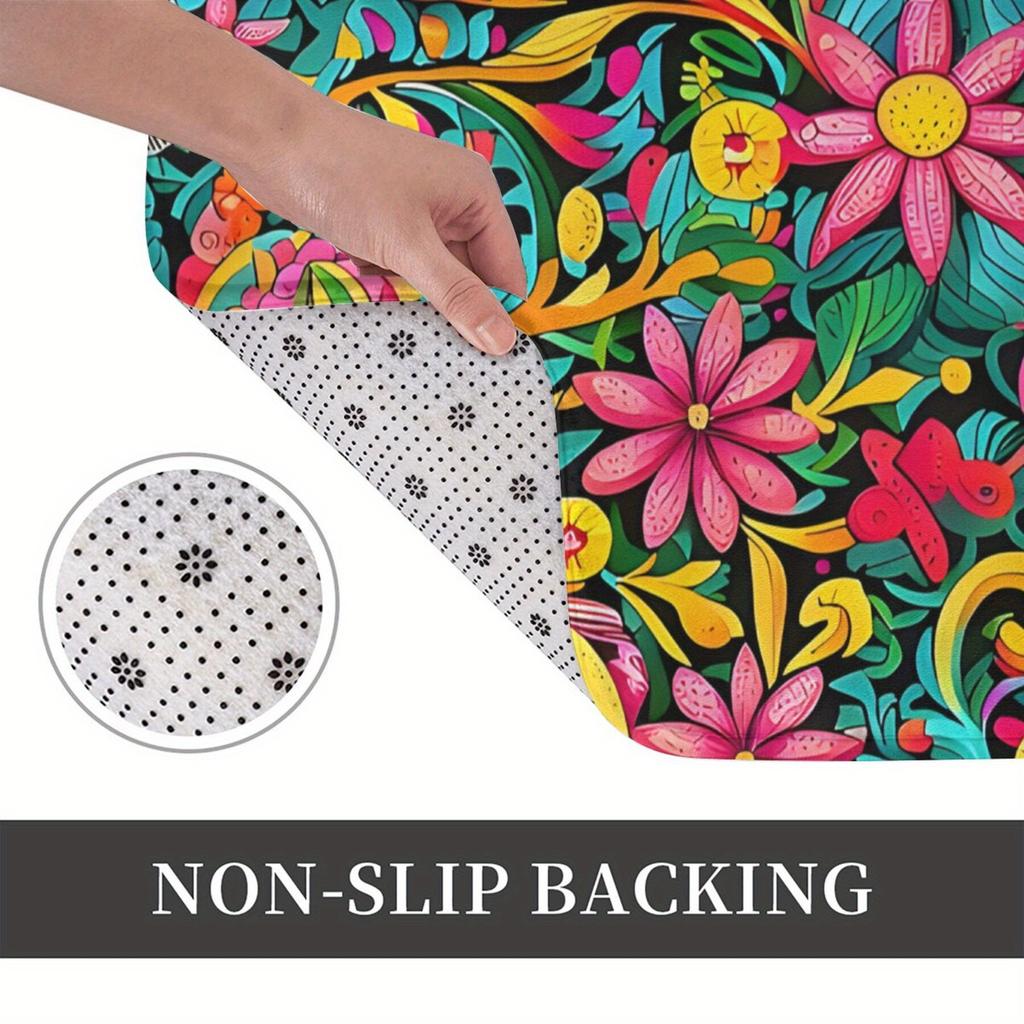 1pc Summer Garden Bath Non-Slip Carpet Living Room Mat Entrance Door Doormat Floor Decor Rug