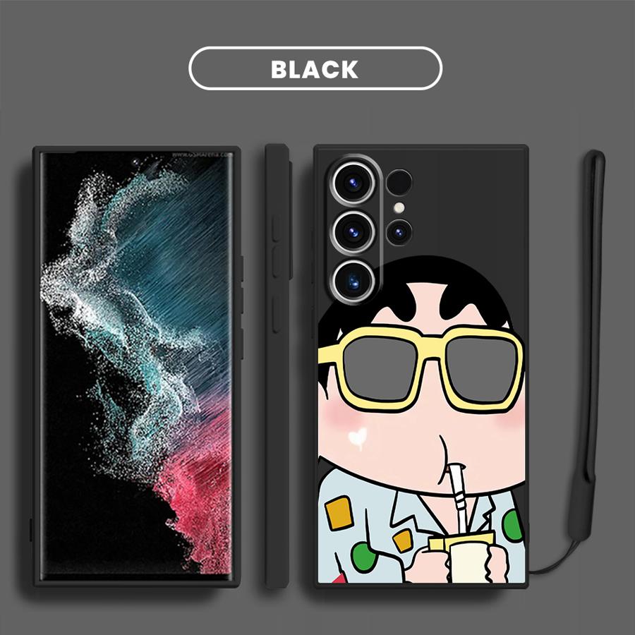 Cute Crayon Shin-chan Phone Cover Case for Samsung Galaxy S25 S23 Note 20 10 Ultra S21 Plus S24 Ultra S20 FE S22 S25Edge