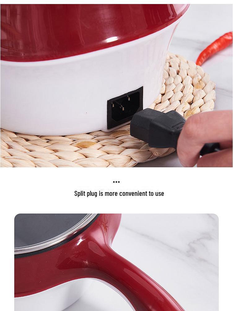 Многофункциональная мини-электрическая плита: Сковорода и кастрюля с антипригарным покрытием для офиса, общежития и студентов