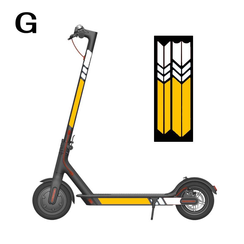 1 комплект, светоотражающие наклейки для ночной безопасности, предупреждающая полоса для скейтборда для Xiaomi M365/Pro/1S/Pro 2, аксессуар для электрического скутера