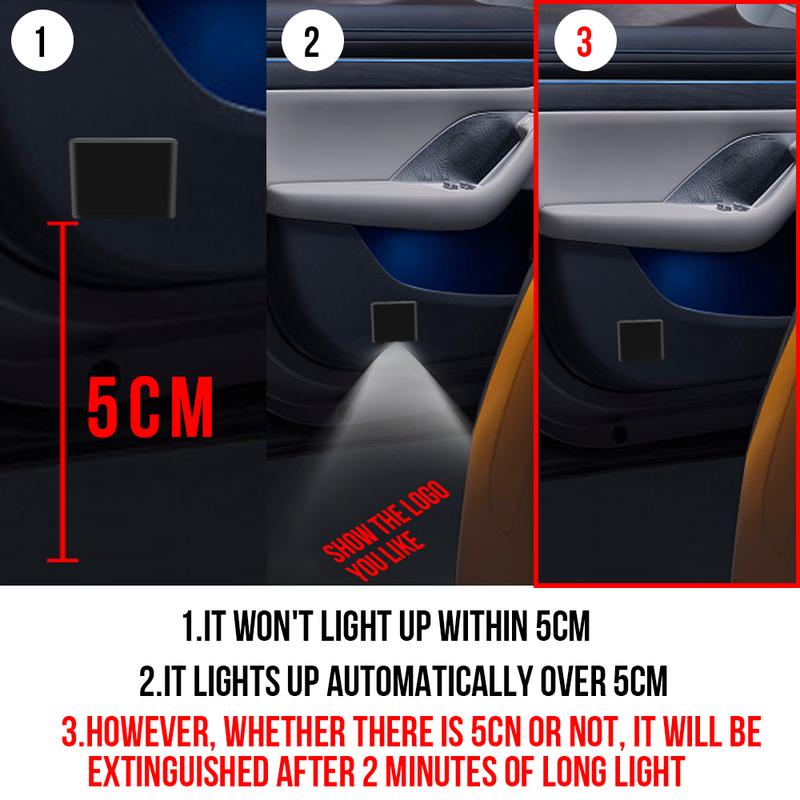 For ABARTH  Light Rechargeable Door Light USB ABARTH Welcome Light Courtesy Lamp For ABARTH1000 SP 124 125 500 600 595 695