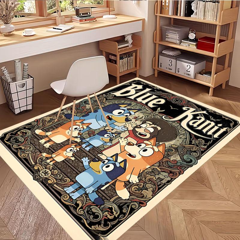 Bluey Print Rug, Washable Floor Carpet, For Entryway Dorm Laundry Room Office Study, Home Decor Birthday Christmas Gift
