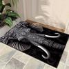 1Pc elephant theme Printed circular carpet, home door mat, outdoor travel protection carpet B5