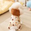Full Print Quilting Cotton Dog Clothes Hooded Can Pull Four Feet Autumn and Winter Warm Cotton Clothes Than Bear Yorkshire Pet Clothing