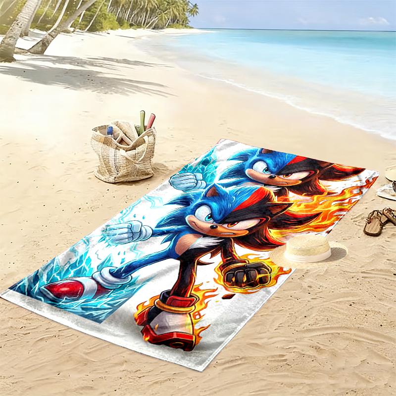 SONIC Beach Towel, Lightweight Beach Towel, Tropical Style, Ideal Holiday Gift For Family