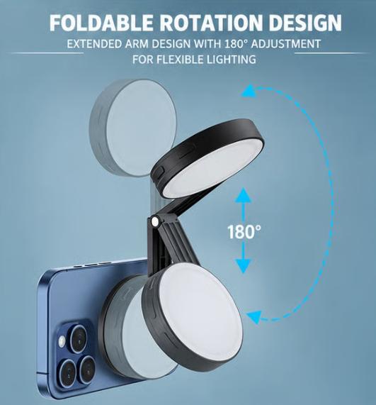 Magnetic fill light, pocket light, LED three-color temperature mobile phone, live broadcast lighting