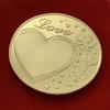 Rose Heart Love Angel Gold Plated Commemorative Coin Collection Coin Tooth Fairy Gold Coin Commemorative Medal Coin