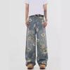 "2024 Trendy American Retro Wide-Leg Jeans - Unisex Straight Fit Casual Trousers"