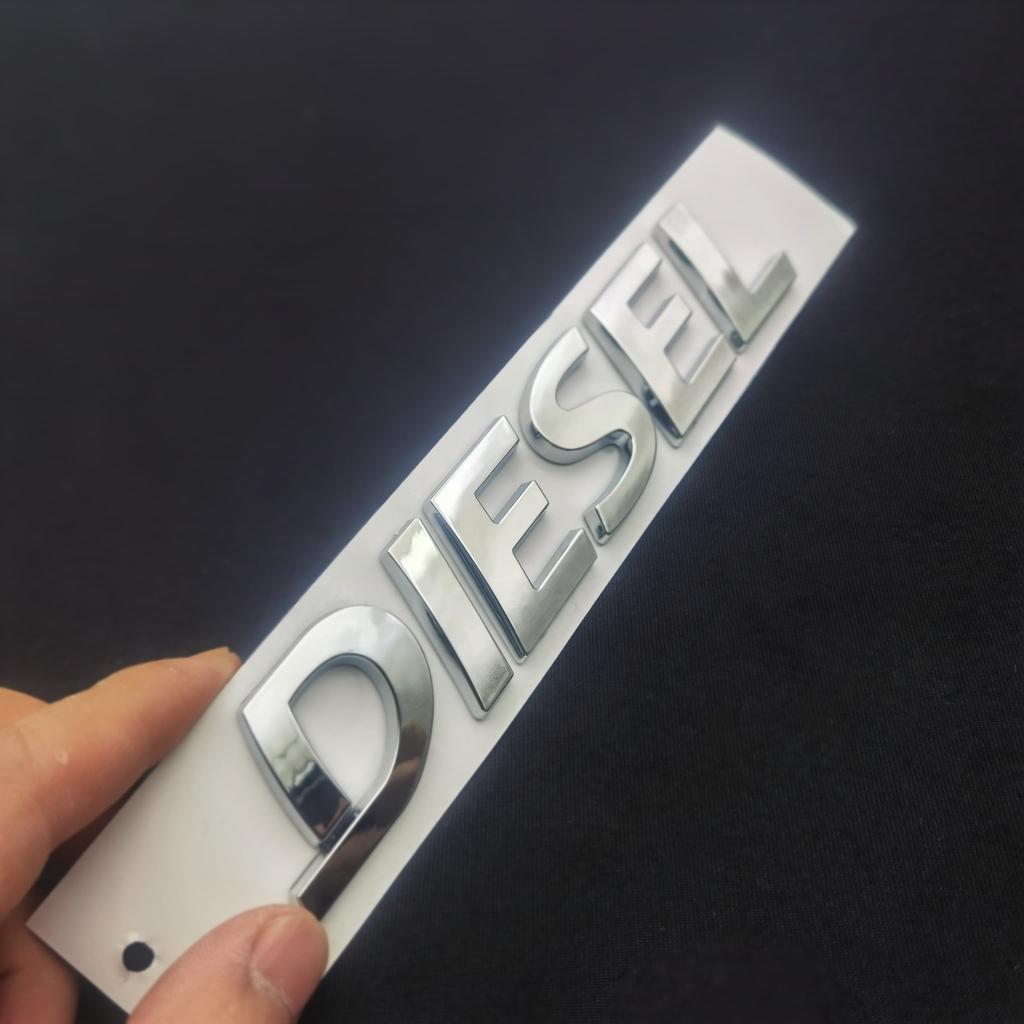 1pc 3D ABS DIESEL Letters Logo Car Rear Trunk Sider Fender Emblem Badge Sticker for Diesel Powered Car
