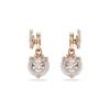 Серьги с фианитами и кристаллами в форме Дракона и Феникса, Rose Gold, Женские серьги, Белый 5675834