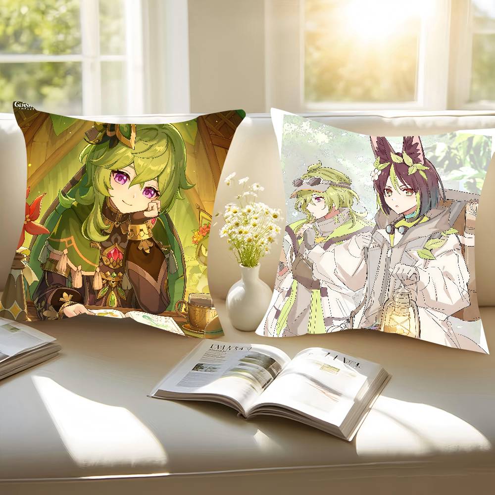 C-Коллей G-Геншин Импакт Наволочка Чехол на Подушку Дивана Декор Комнаты Подарок Ребенку