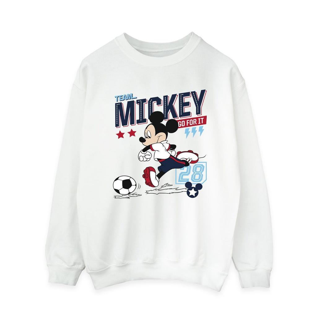Disney Womens/Ladies Mickey Mouse Team Mickey Football Sweatshirt