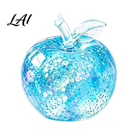 Stress Relief Toys for Kids Apple Squishy Ball Christmas Glitter Fidget Toy Soft Squeeze Balls Office Rebound Sensory Decompression Toy Adults Cute