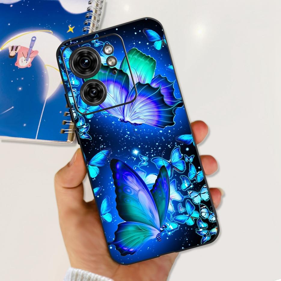 Для Motorola Edge 40 Чехол XT2303-2 Цветной Цветочный Рисунок Задняя Крышка 6.55'' Мягкие Чехлы Для Motorola Edge 40 Edge40 Чехлы Для Телефона