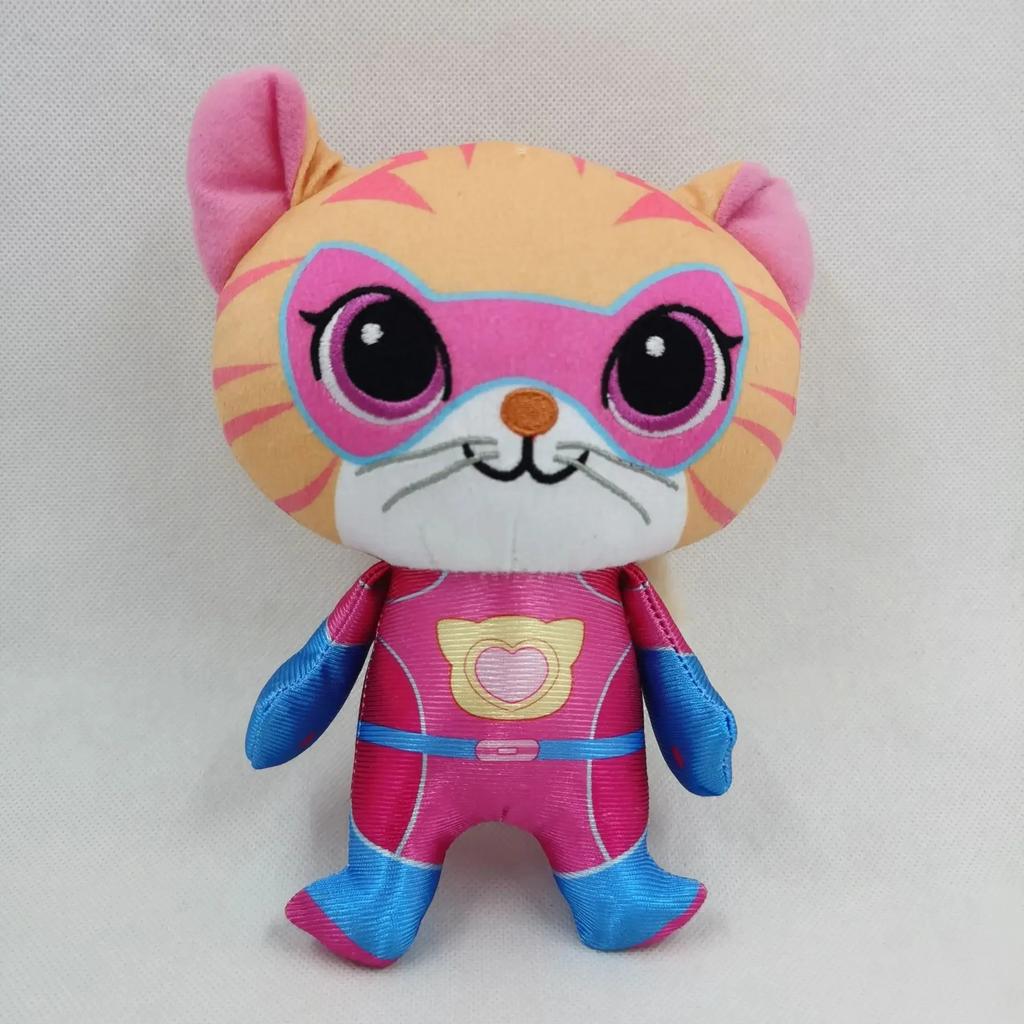 Crystal Super Soft Plush Toy Doll Blue Kitten Green Kitten Yellow Kitten Toy Super Kitties Team Anime Plush Toys doll Kids gift