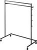 Yamazaki Tower Clothes Rack with Casters for Increased Storage W X 42cm D X H for Closets and Model 1436 2-Tier Capacity, Black, 78.4cm 96.2cm