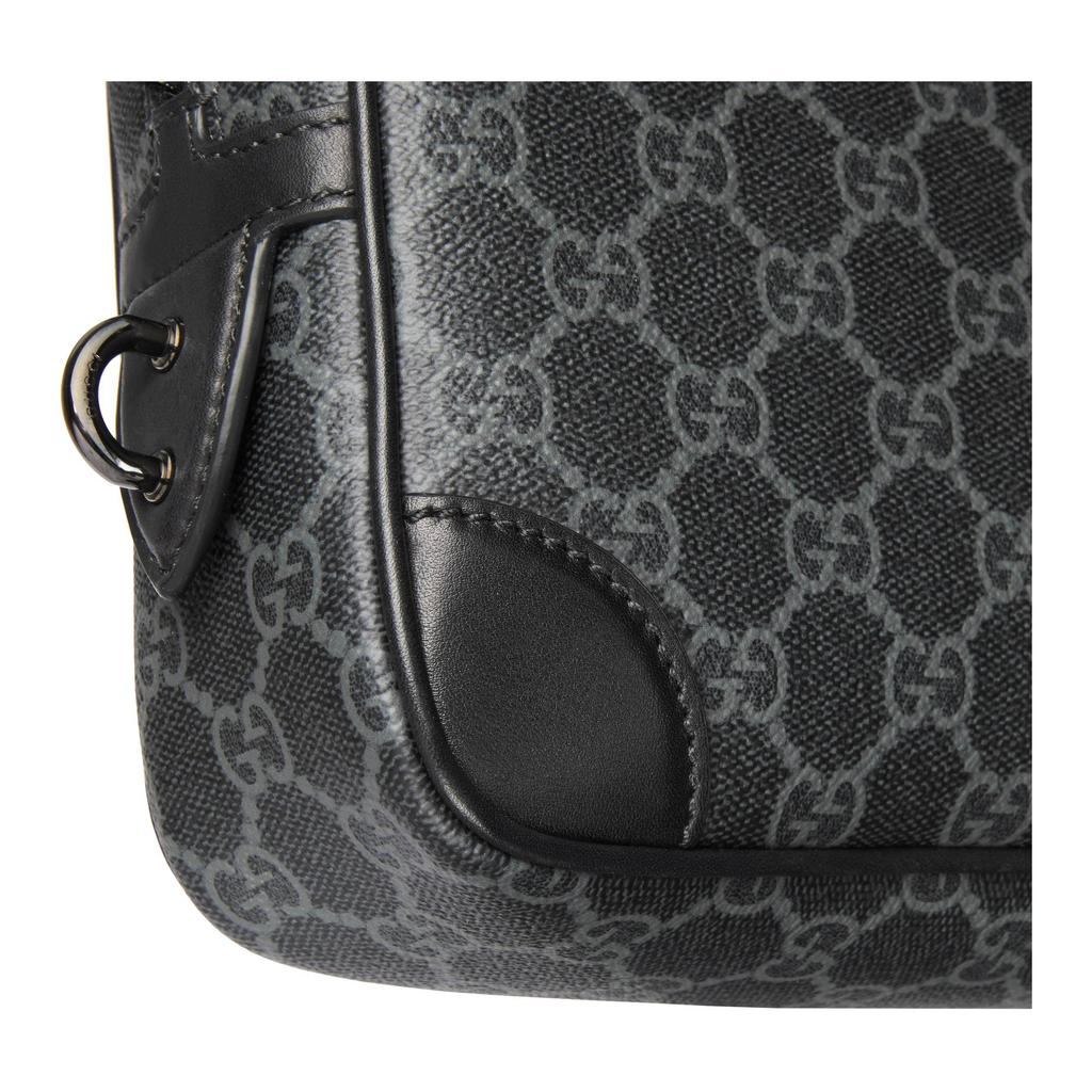Gucci Тканевая косметичка на молнии с узором из логотипа-эмблемы GG Маленькая мужская косметичка Черный 821164-FAD6M-1000