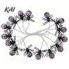 Spooky Living Room Fireplace Accents 10/20FT Halloween String Light, Battery Powered Purple LED Large Spider/Bat Garland, Creative Holiday Wall
