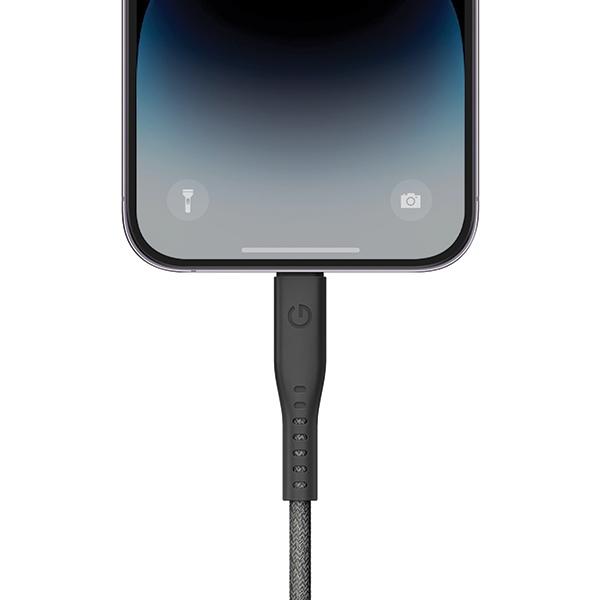 Kabel USB-C do Lightning Energea 1.5m 60W Szybkie ładowanie Czarny