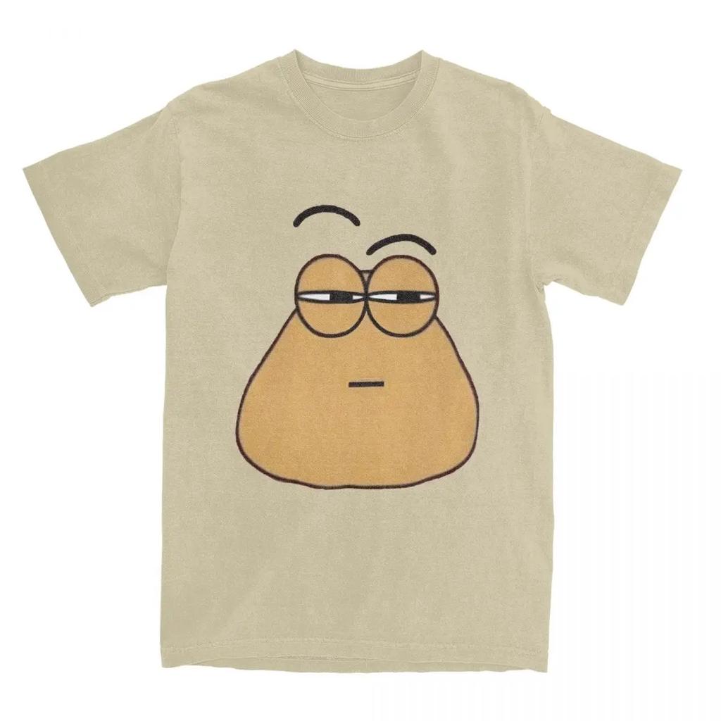 Confused Pou My Pet Alien Мужская Женская Футболка Аниме Игра The Maw Товары Винтажные Футболки Футболка Хлопок Одежда Больших Размеров