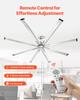213 cm Aluminum Ceiling Fan Without Light Remote Control Brushed Nickel